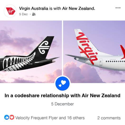 Virgin Australia and Air New Zealand’s Code Share Partnership is Live!